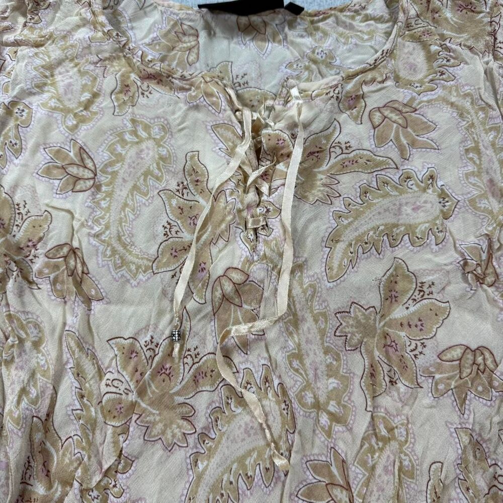 Kappa Women's Tan and Pink Blouse - Picture 3 of 8